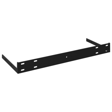 Rafturi de perete, 4 buc., negru, 80 x 23,5 x 3,8 cm, MDF - Img 5