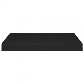 Rafturi de perete suspendate, 4 buc., negru, 50x23x3,8 cm, MDF - Img 4