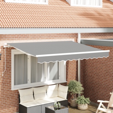 Rama de Copertină Retractabilă cu Operare Manuală 3x2 m Metal - Img 1
