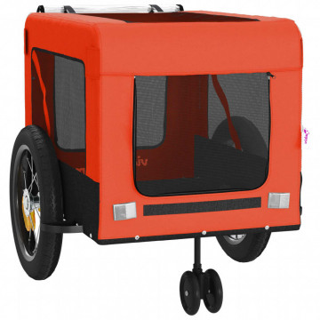 Remorcă bicicletă animale companie portocaliu/negru oxford/fier - Img 5