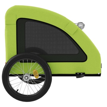 Remorcă de bicicletă animale companie, verde textil oxford/fier - Img 6