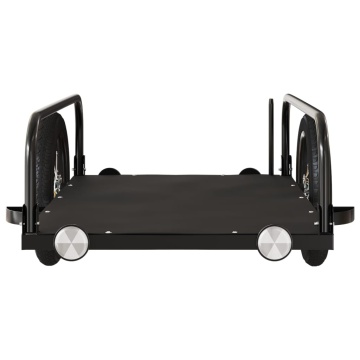 Remorcă de bicicletă, negru, 122x53x31 cm, fier - Img 8