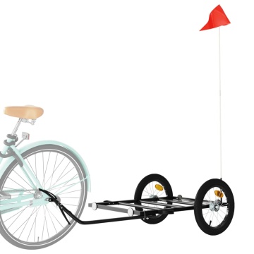 Remorcă de bicicletă, negru, 126x63x34 cm, fier - Img 3