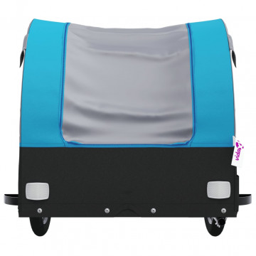 Remorcă de marfă pentru biciclete negru & albastru 45 kg fier - Img 5