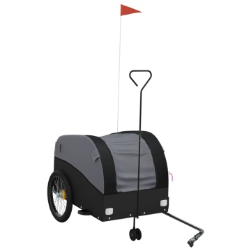 Remorcă pentru biciclete, negru, 45 kg, fier - Img 2