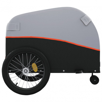 Remorcă pentru biciclete, negru și portocaliu, 45 kg, fier - Img 6