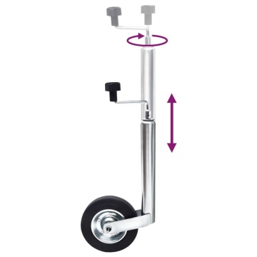 Roată jockey pentru remorcă, 48 mm, oțel galvanizat - Img 3