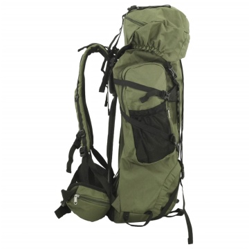 Rucsac de drumeție, verde kaki, 80 L, țesătură oxford - Img 2