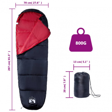 Sac de dormit tip mumie pentru adulți de camping, 3 anotimpuri - Img 5