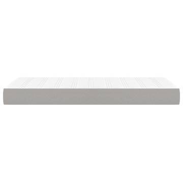 Saltea de pat cu arcuri, gri deschis, 80x200x20 cm, textil - Img 4