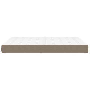 Saltea de pat cu arcuri, gri taupe, 140x200x20 cm, textil - Img 4