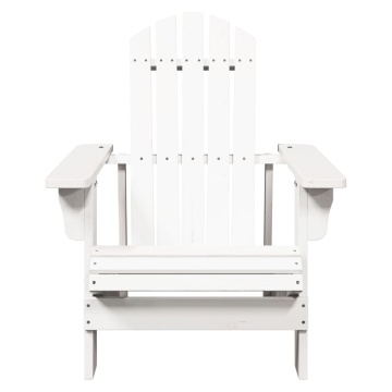 Scaun Adirondack, alb, 69x85x90,5 cm, lemn masiv de brad - Img 3