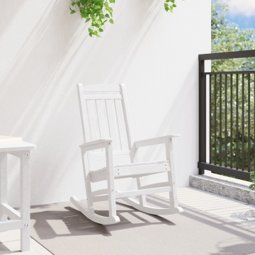 Scaun balansoar alb 70x92x108 cm HDPE - Img 3