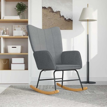 Scaun balansoar, gri deschis, material textil - Img 1
