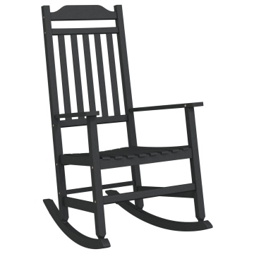 scaun balansoar pentru grădină Negru 65x84x114 cm HDPE - Img 2