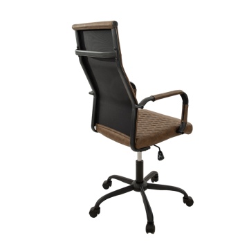 Scaun birou S-199, 115x43x46 cm, Maro, Piele Ecologica - Img 4