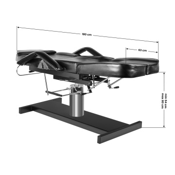 Scaun cosmetic hidraulic. Un 210C pedi negru - Img 7