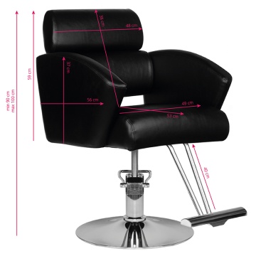 Scaun de coafura Hair System HS02 negru - Img 5