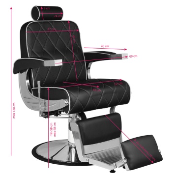 Scaun de frizer Hair System Royal X, negru - Img 6