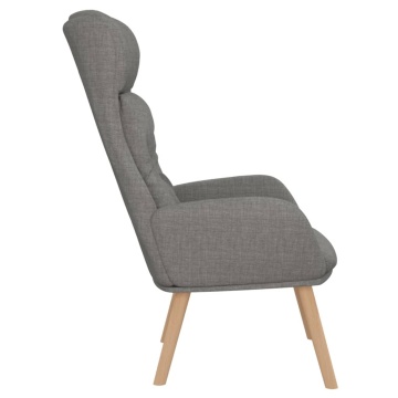 Scaun de relaxare, gri deschis, material textil - Img 4