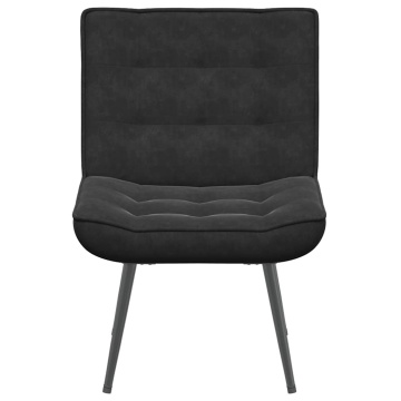 Scaun de relaxare negru 64x74x84 cm catifea - Img 4