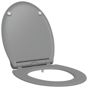 Scaun de toaletă cu fixare rapidă cu închidere moale Duroplast Gri - Img 2