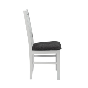 Scaun din lemn masiv de fag tapitat cu stofa s-38 boss5 b24z, alb - Img 3