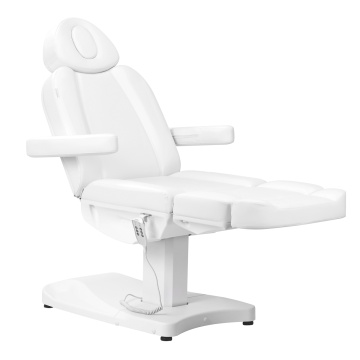 Scaun electric cosmetic Azzurro 803D 3-motoare alb - Img 3
