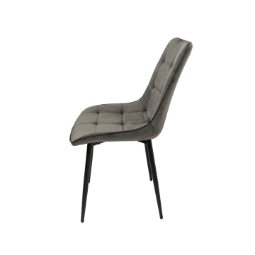 Scaun living HT2, stofa, gri - Img 2