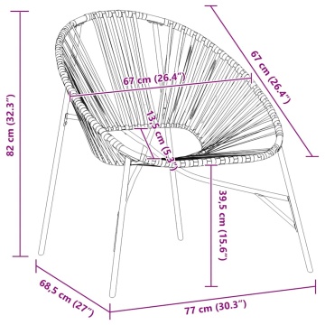Scaun ouă de grădină Negru Poly Rattan - Img 7