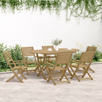 Scaune grădină pliante 8 buc 54,5x61,5x86,5cm lemn masiv acacia - Img 3