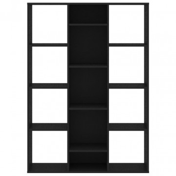 Separator cameră/Bibliotecă, negru, 100x24x140 cm, PAL - Img 8