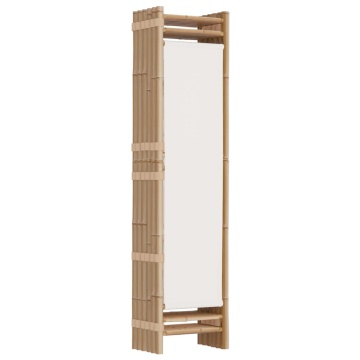 Separator de cameră pliabil cu 6 panouri 240 cm bambus și pânză - Img 5
