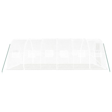 Seră cu cadru din oțel, alb, 18 m², 6x3x2 m - Img 8