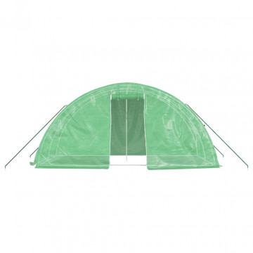 Seră cu cadru din oțel, verde, 10 m², 5x2x2,3 m - Img 4