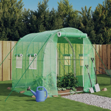 Seră cu cadru din oțel, verde, 4 m², 2x2x2 m - Img 1