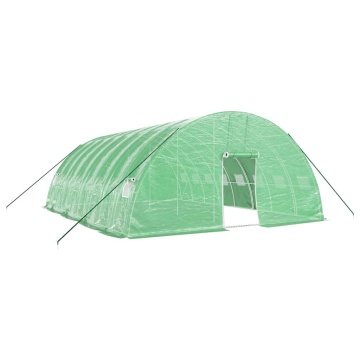 Seră cu cadru din oțel, verde, 48 m², 8x6x2,85 m - Img 2