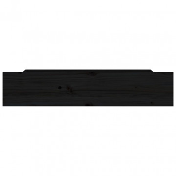 Sertare pentru pat, 4 buc., negru, lemn masiv de pin - Img 4