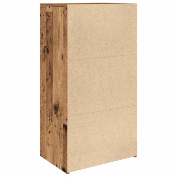 Servantă cu 6 sertare, Lemn vechi, 50 x 34 x 96 cm, PAL - Img 5