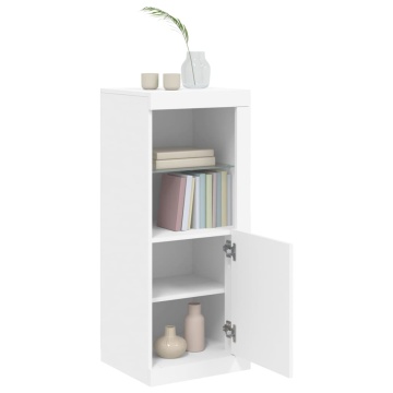 Servantă cu lumini LED, alb, 41x37x100 cm - Img 8