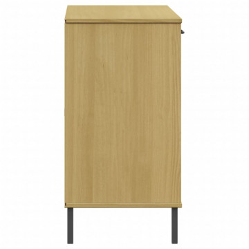 Servantă cu picioare metalice „OSLO” maro 113x40x77 cm lemn - Img 5