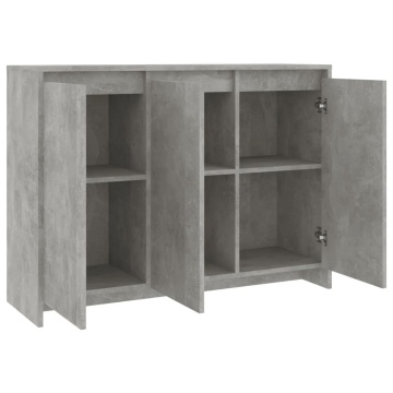 Servantă, gri beton, 102x33x75 cm, lemn prelucrat - Img 8