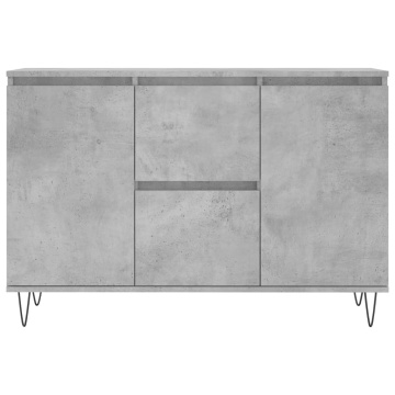Servantă, gri beton, 104x35x70 cm, lemn prelucrat - Img 8