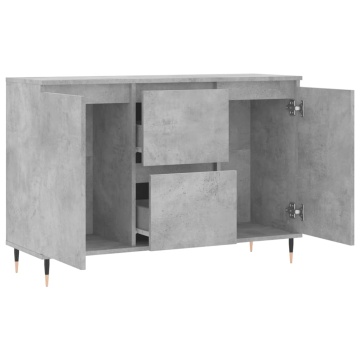 Servantă, gri beton, 104x35x70 cm, lemn prelucrat - Img 5
