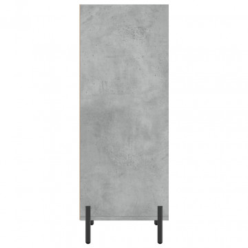 Servantă, gri beton, 34,5x32,5x90 cm, lemn prelucrat - Img 8