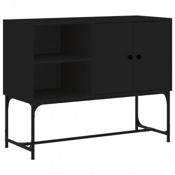 Servantă, negru, 100x40x79,5 cm, lemn prelucrat - Img 2