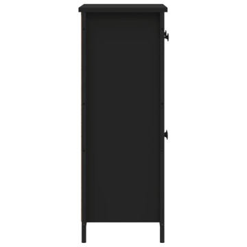 Servantă, negru, 70x30x80 cm, lemn prelucrat - Img 6