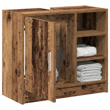 Servantă pentru Chiuvetă Lemn Vechi 63x29x55 cm Lemn Ingineresc - Img 3