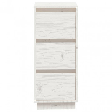 Servante, 2 buc., alb, 32x34x75 cm, lemn masiv de pin - Img 4