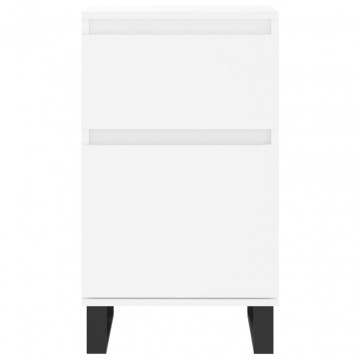 Servante, 2 buc., alb, 40x35x70 cm, lemn prelucrat - Img 5